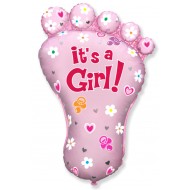 Baby Shower It's A Girl Baby Foot Balloon 